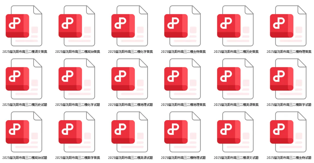 二模试卷 | 沈阳高三二模+东北三省三校二模,2025全科试卷含答案! 第2张