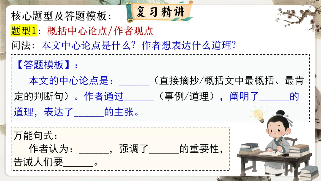 【议论说理类】中考文言文分类复习,这样讲太赞了! 第1张
