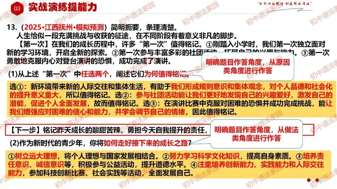 中考政治丨道德与法治一轮复习 专题27 走向未来的少年 第41张