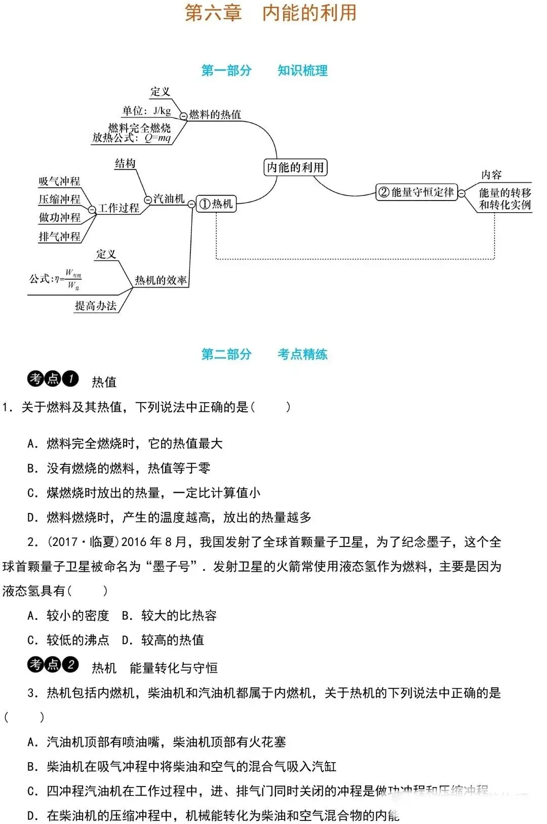 中考物理知识点梳理+考点精练+重难点突破(附答案)三 第1张