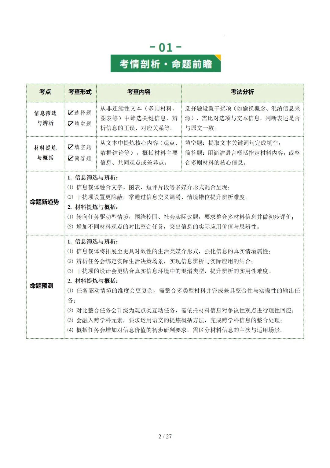 2026年中考语文复习非连续性文本阅读第1讲《信息筛选与辨析》讲练测 第49张 2026年中考语文复习非连续性文本阅读第1讲《信息筛选与辨析》讲练测 第49张
