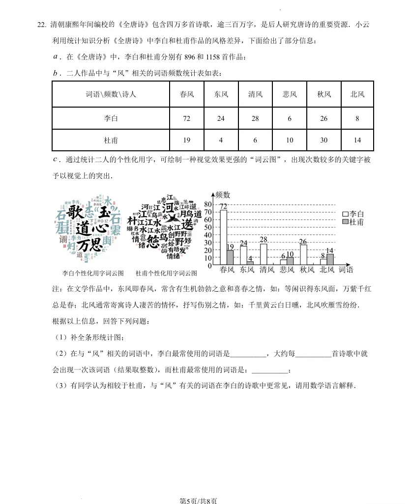收藏!九年级第一次月考真题卷+详细解析,平稳开启初三备考! 第5张