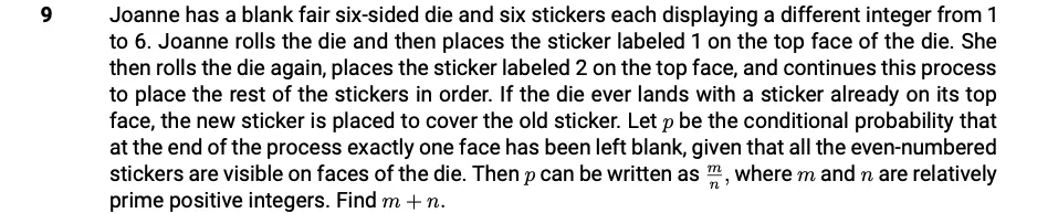 AIME每日真题第一百一十三期:2026年1卷第9题 第3张 AIME每日真题第一百一十三期:2026年1卷第9题 第3张
