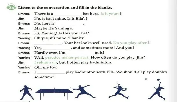 (提前练真题中考也容易)人教版七年级下Unit 3 Keep Fit A部分3a配套学习视频及知识点语法点讲解 第1张