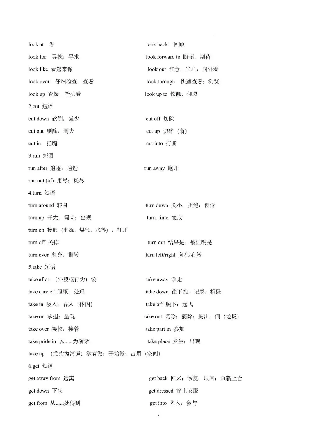 中考英语丨必备核心短语(形容词与介词短语及动词搭配) 第13张