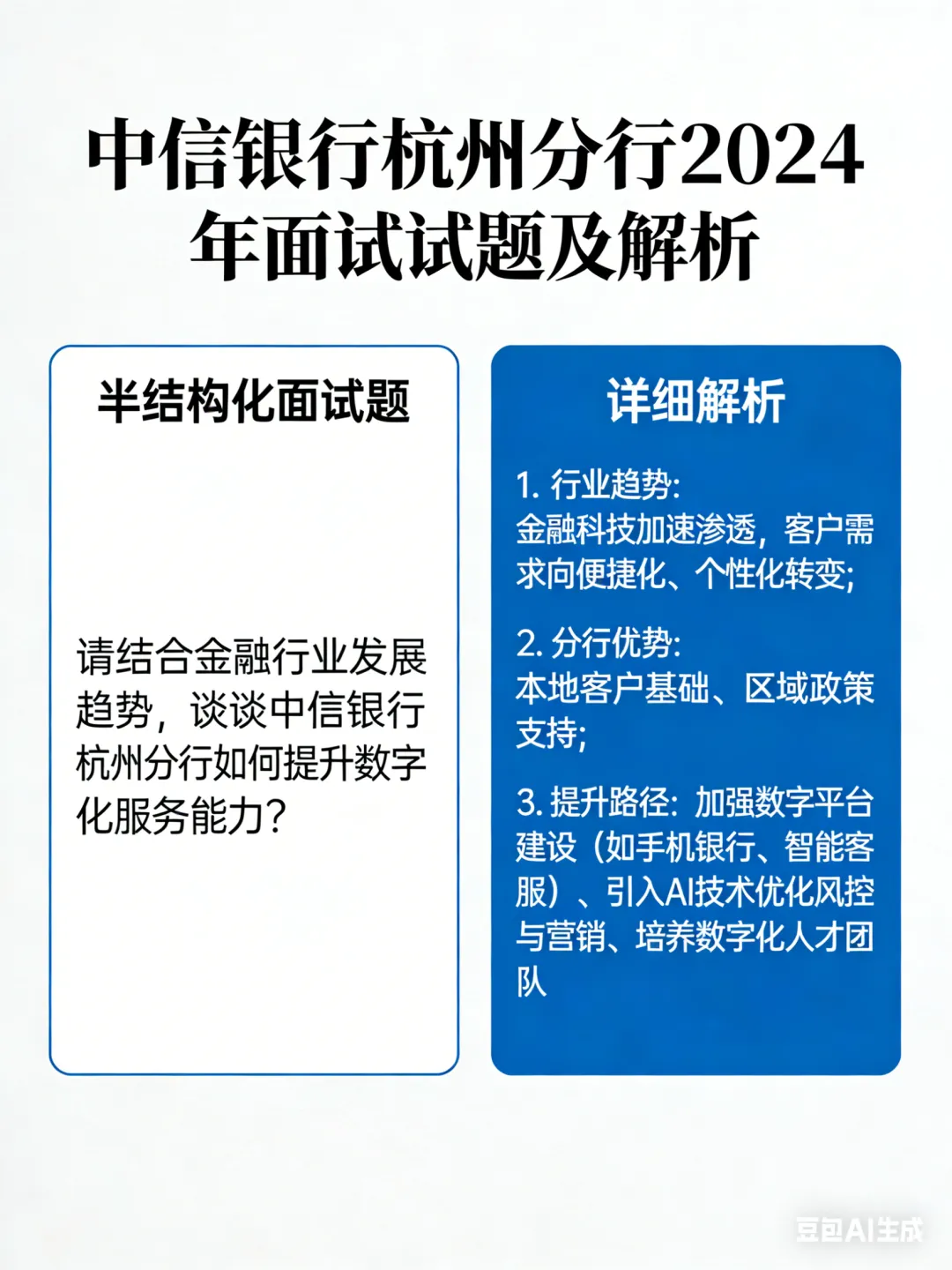 中信银行历年校招真题汇总 第7张
