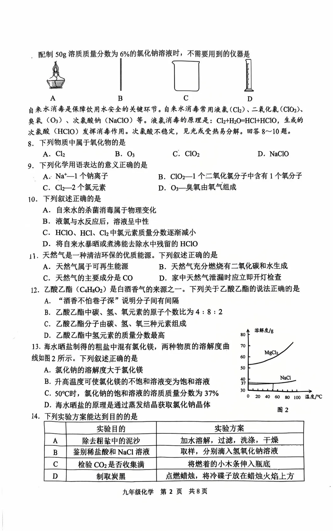 好难!惠山区初三一模数学+英语+化学真题卷来了! 第19张