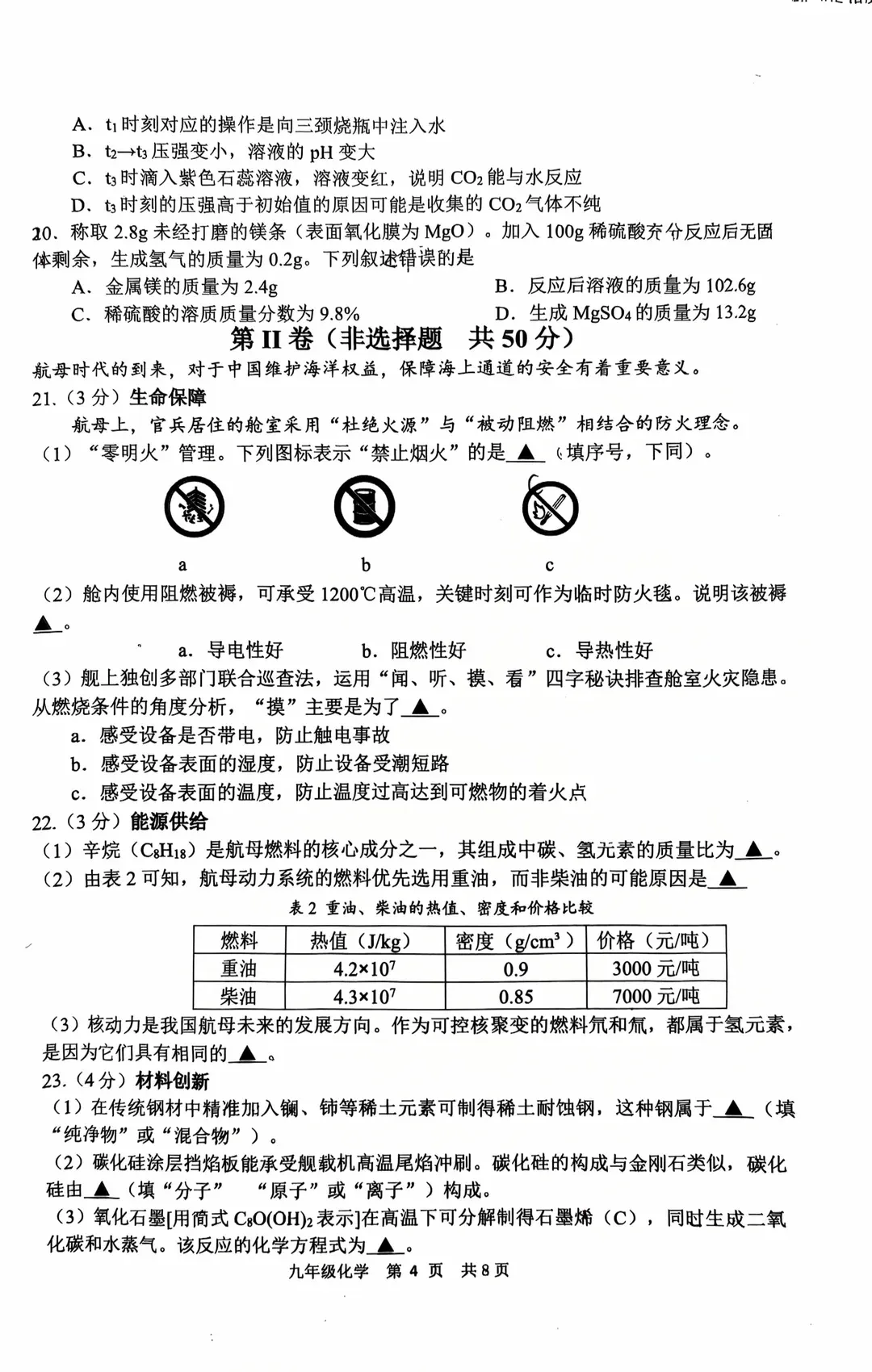 好难!惠山区初三一模数学+英语+化学真题卷来了! 第21张