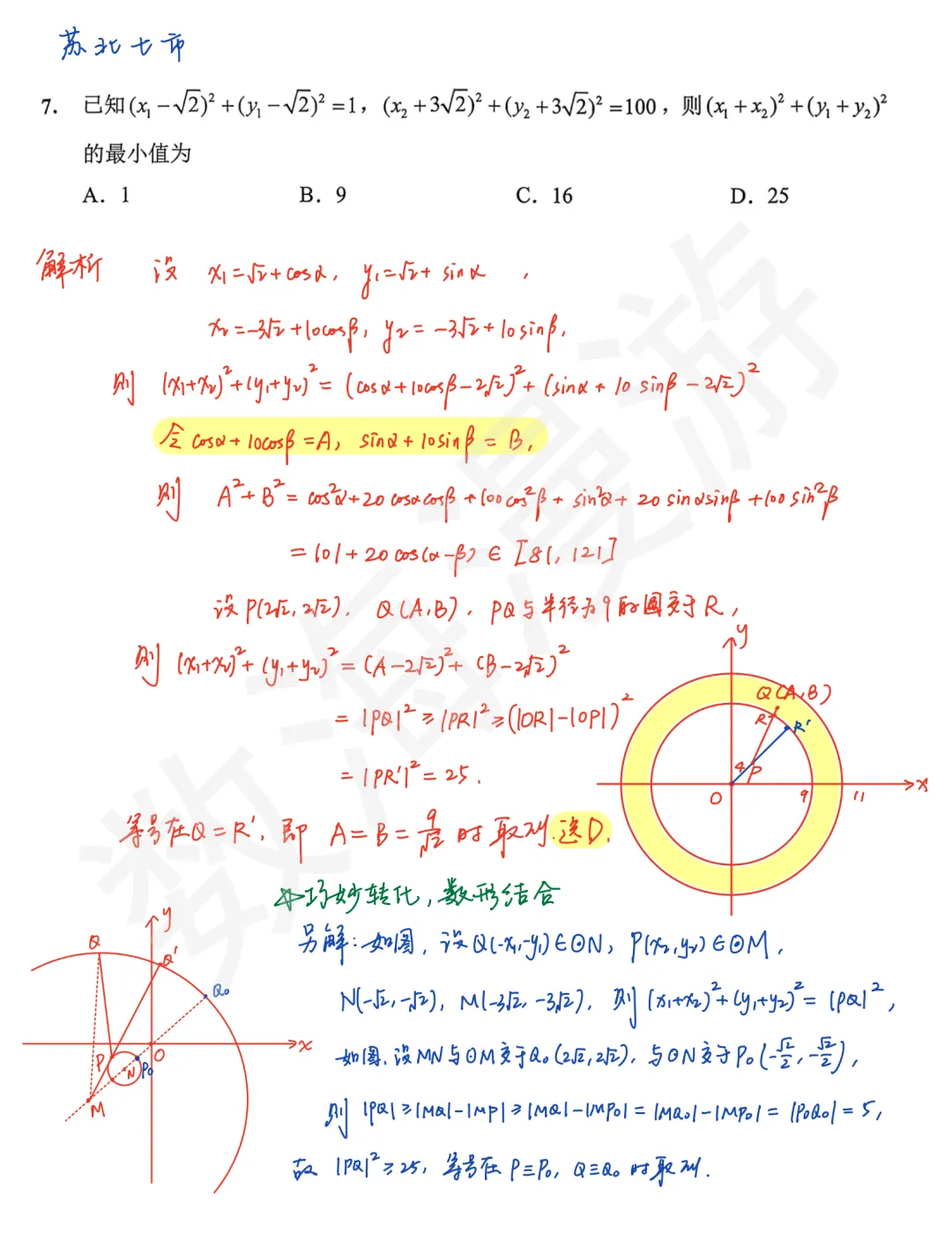 我还以为看到了今年高考真题——苏北七市模拟封神! 第2张
