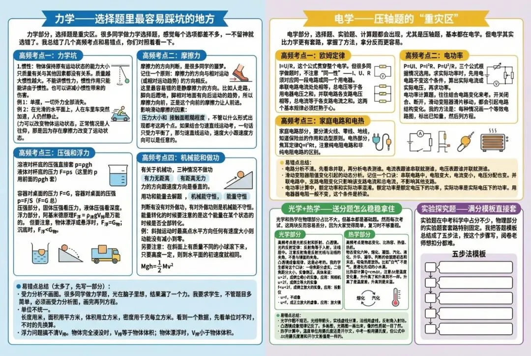 【中考科学】物理篇|杭州孩子掌握这些高频考点+答题模板,物理也能轻松拿高分! 第1张