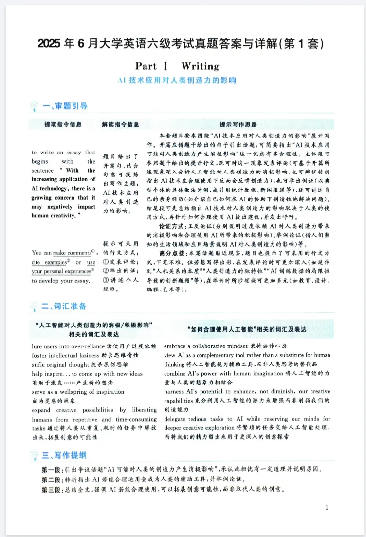 大学英语六级资料包(含近10年真题+复习资料) 第4张