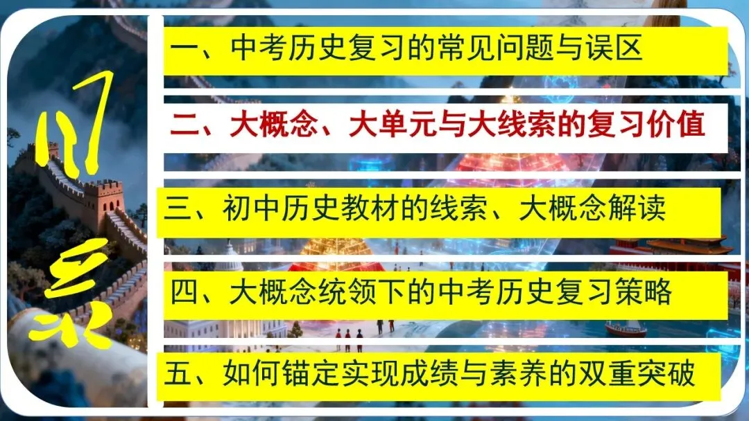 中考研讨 | 大概念统领·大单元整合·大线索贯通——2026年中考历史总复习实践探究 第12张 中考研讨 | 大概念统领·大单元整合·大线索贯通——2026年中考历史总复习实践探究 第12张