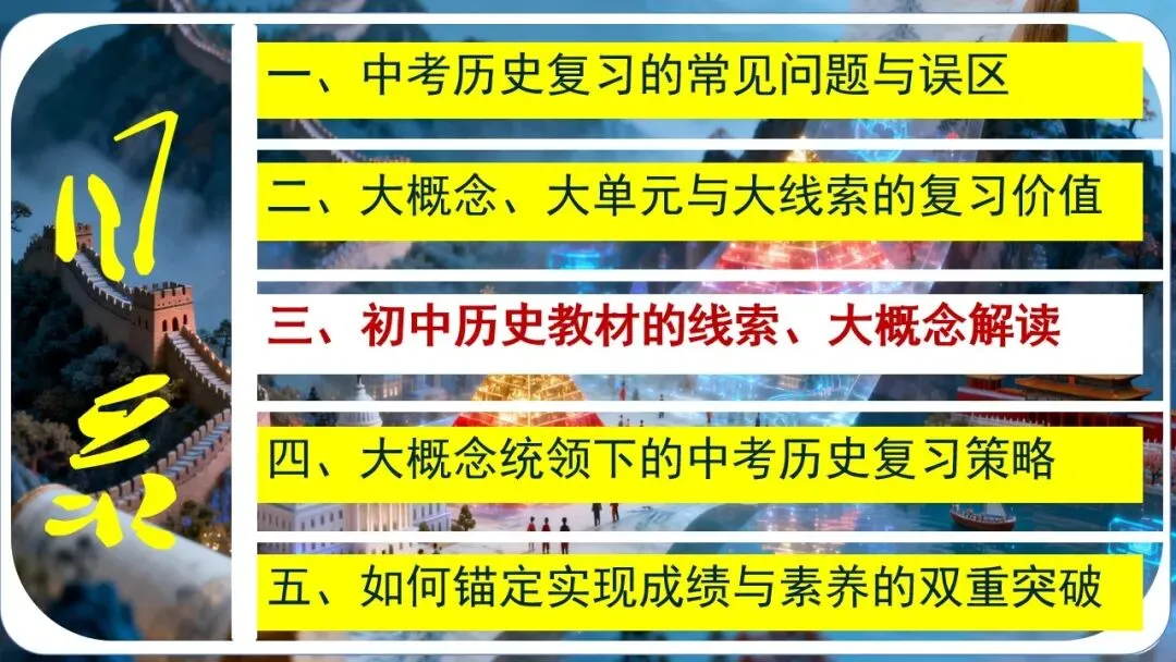 中考研讨 | 大概念统领·大单元整合·大线索贯通——2026年中考历史总复习实践探究 第16张 中考研讨 | 大概念统领·大单元整合·大线索贯通——2026年中考历史总复习实践探究 第16张