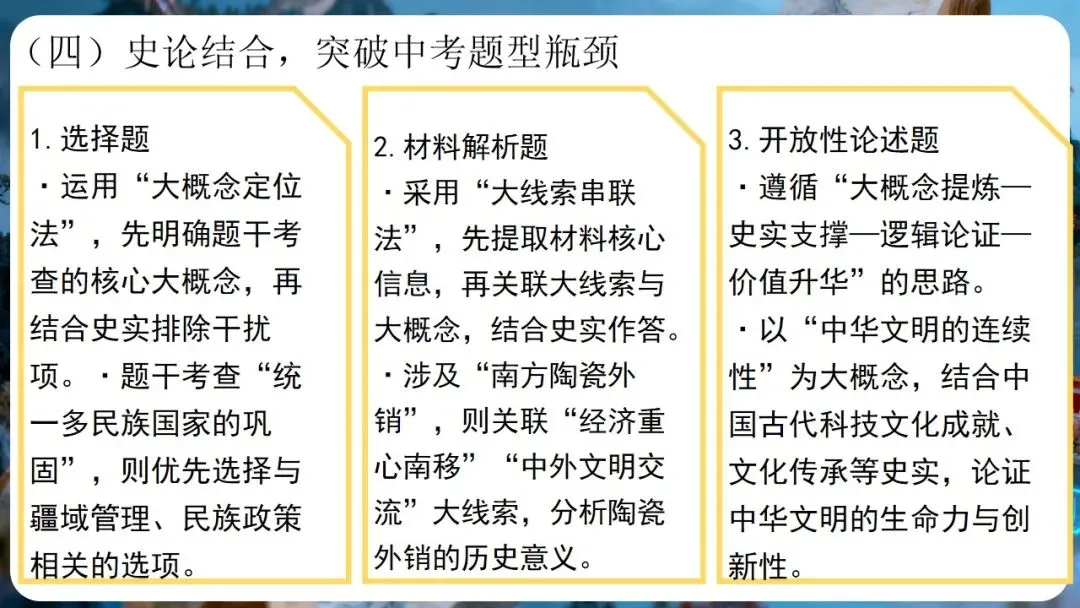 中考研讨 | 大概念统领·大单元整合·大线索贯通——2026年中考历史总复习实践探究 第29张 中考研讨 | 大概念统领·大单元整合·大线索贯通——2026年中考历史总复习实践探究 第29张