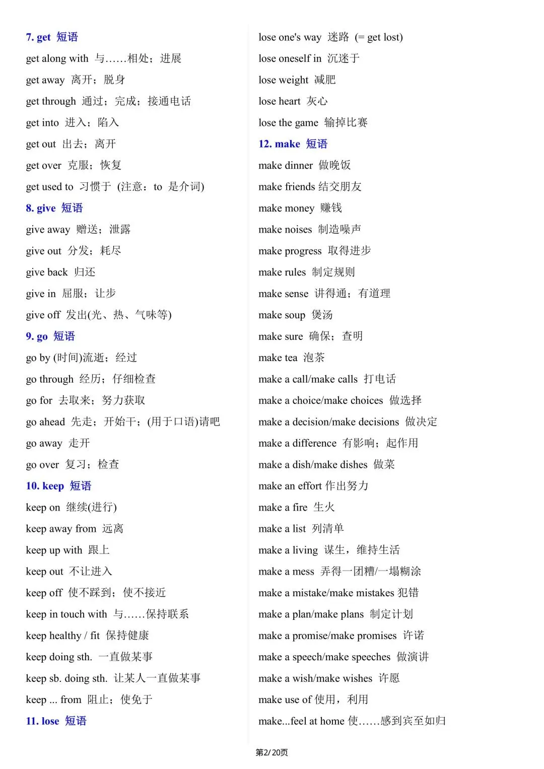 中考英语写作满分必备高频短语(电子版可打印) 第3张