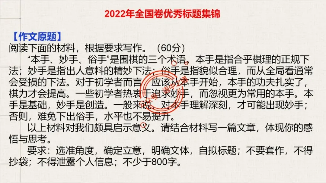 【全套梳理】近几年高考【作文真题】【审题立意+标题+开头】(精品解析) 第32张