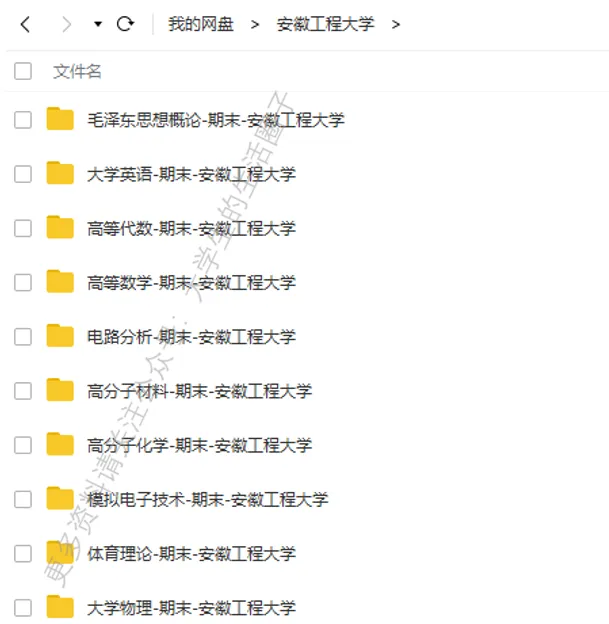 安徽工程大学期末考试多科目历年试卷真题免费领取,安工程同学的专属福利来了! 第6张