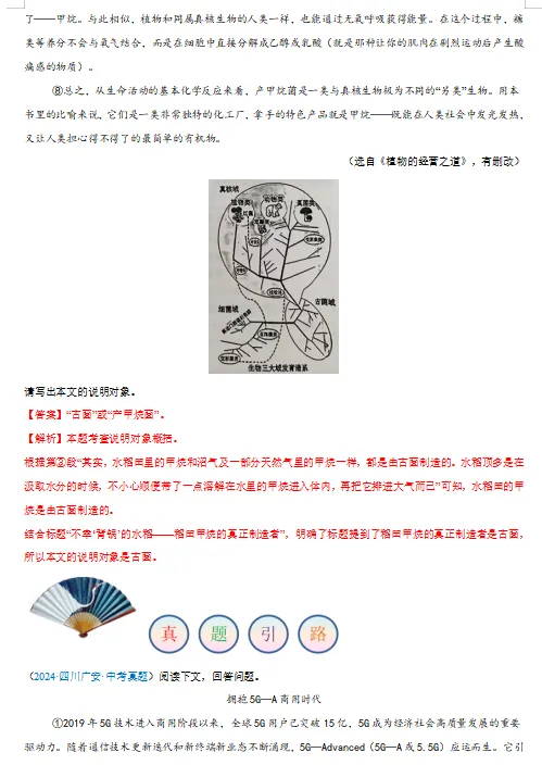 2026年中考语文说明文阅读题答题模板,熟练掌握这1份,保证考试一分不扣! 第5张