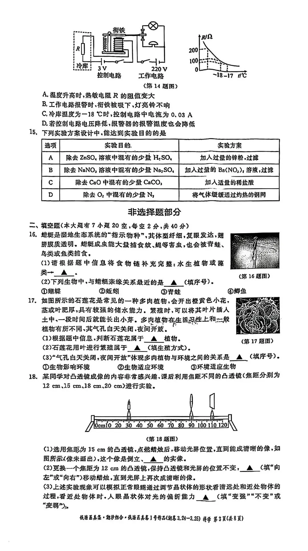 【中考模拟·全科】2026.03浙江·钱塘甬真卷1号作品·潮卷&答案(语数英科社.听力) 第5张