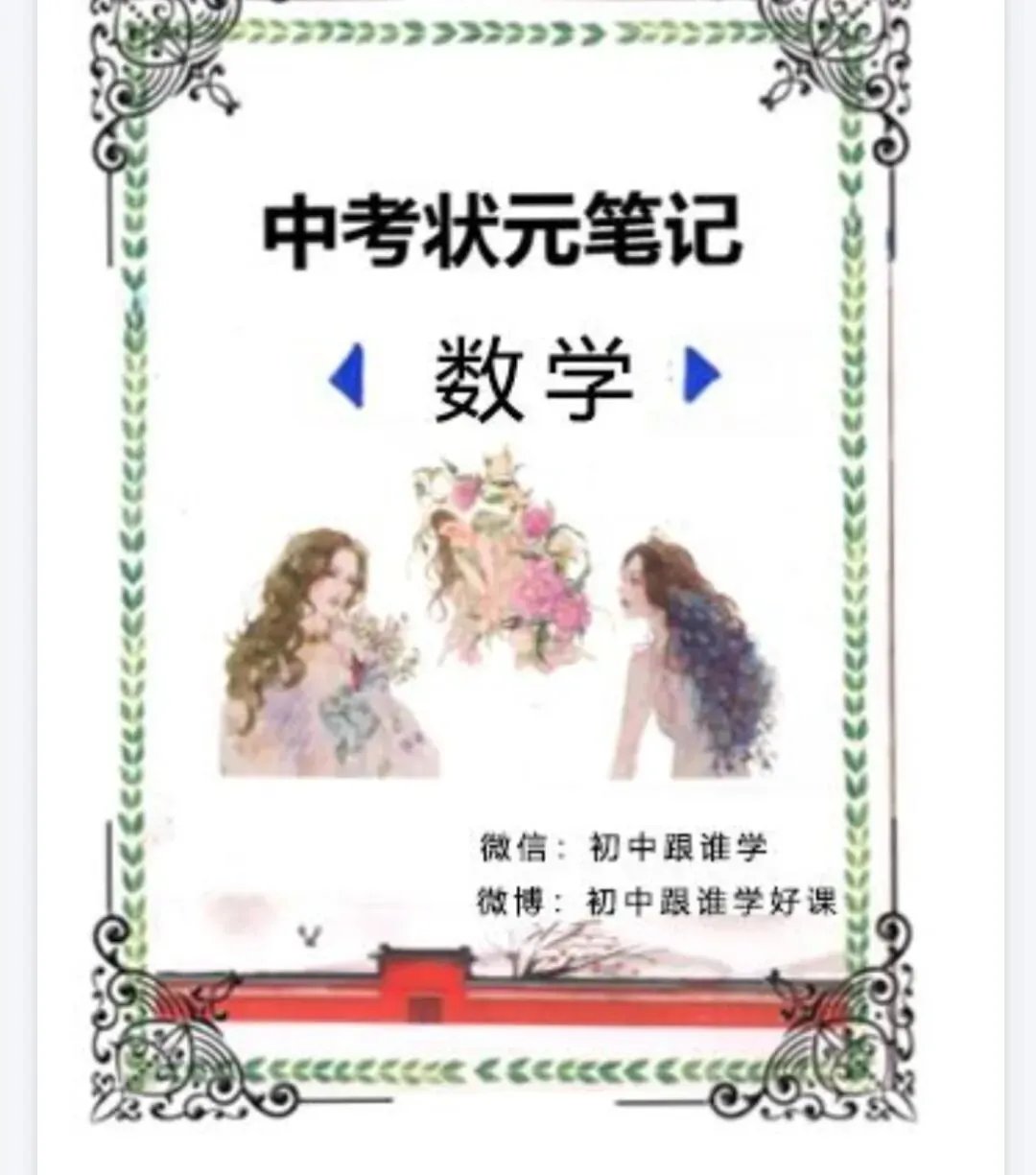 中考冲刺提分神器|状元手写笔记全科目精华,备考必备 第1张