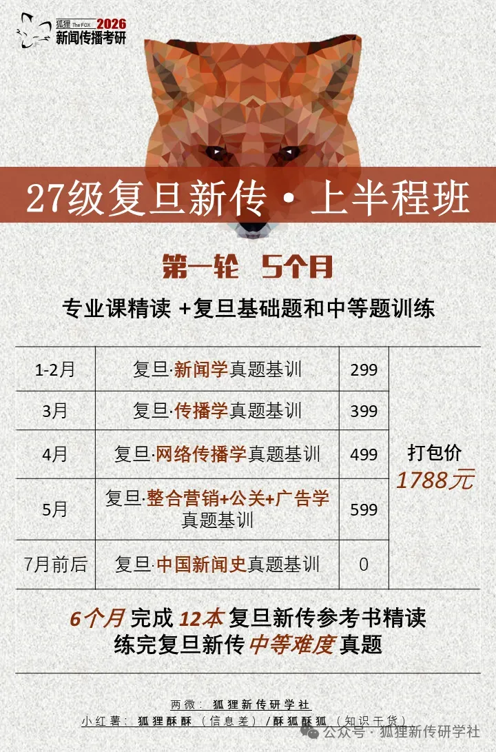 27级复旦网络传播学真题基训 | 用复旦新传真题,建构答题底层逻辑 第3张