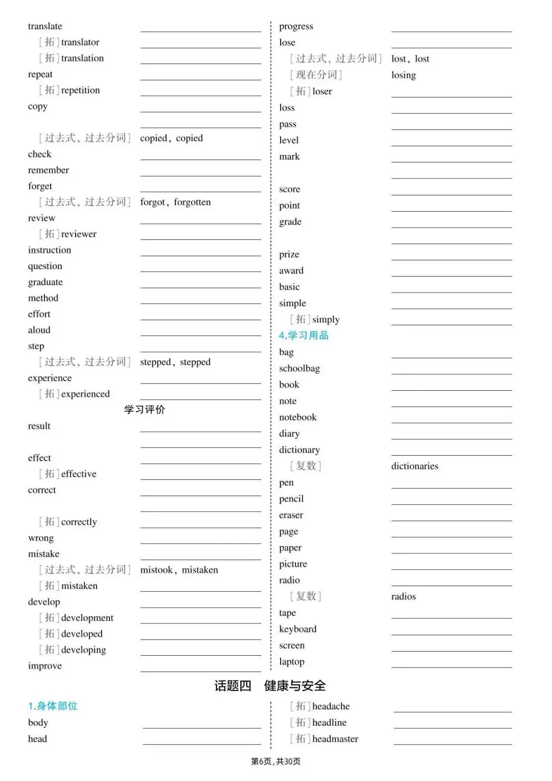 中考英语课标词汇【情景串记】#中考#英语#词汇 第5张