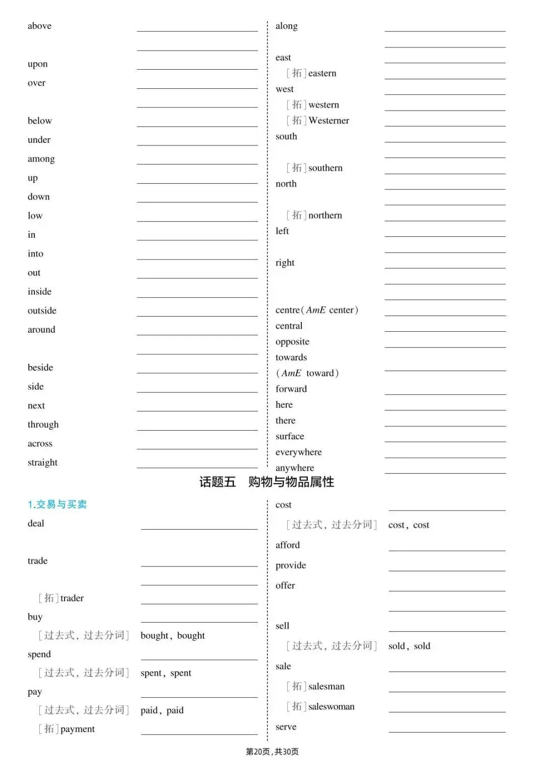 中考英语课标词汇【情景串记】#中考#英语#词汇 第6张