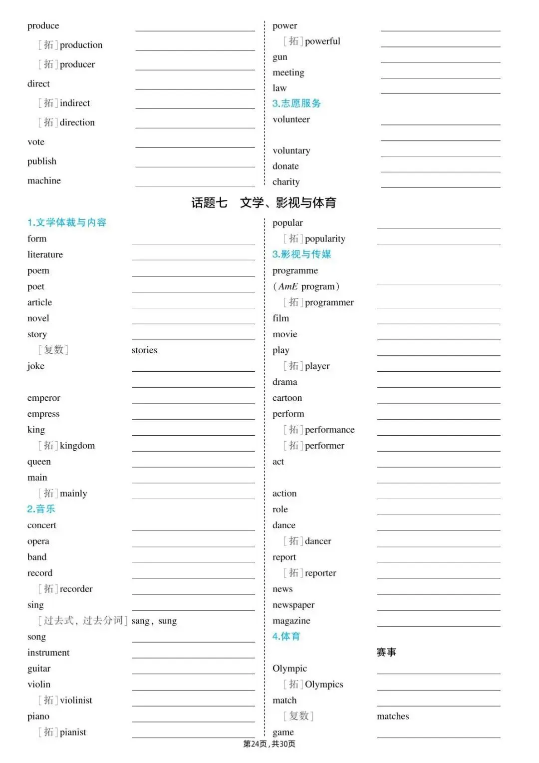 中考英语课标词汇【情景串记】#中考#英语#词汇 第7张