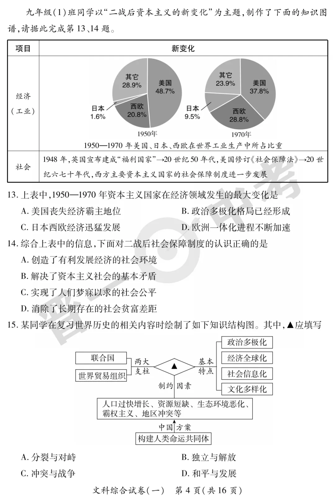 【历史】山西省2025年初中学业水平考试-模拟测评(一)—历史 第5张