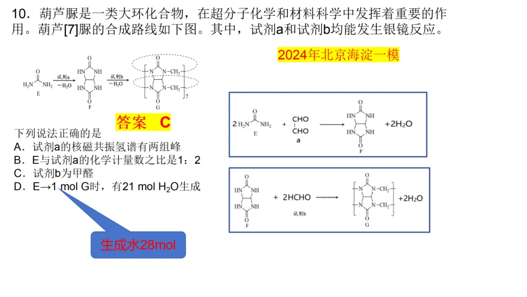 2026高三化学复习优质高考真题讲解2024北京高考化学有机试题讲解(选择11和综合答题17题)(山哥设计) 第20张