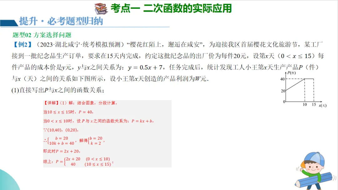 2024年中考数学一轮复习二次函数的应用 第13张