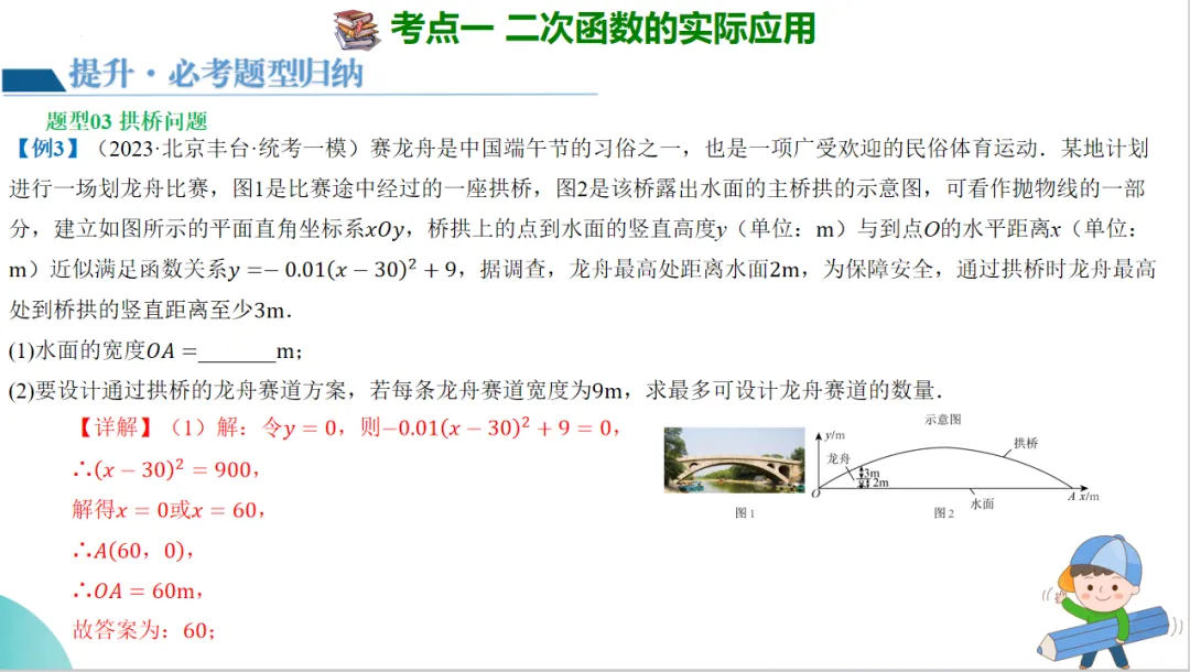 2024年中考数学一轮复习二次函数的应用 第16张