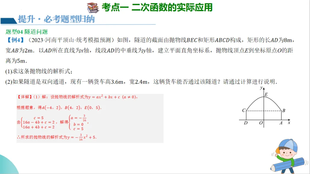 2024年中考数学一轮复习二次函数的应用 第18张