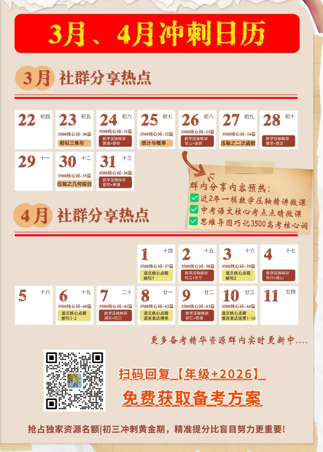 中考不足百天,还能提分吗?这份科学冲刺指南,帮你吃透核心考点! 第8张