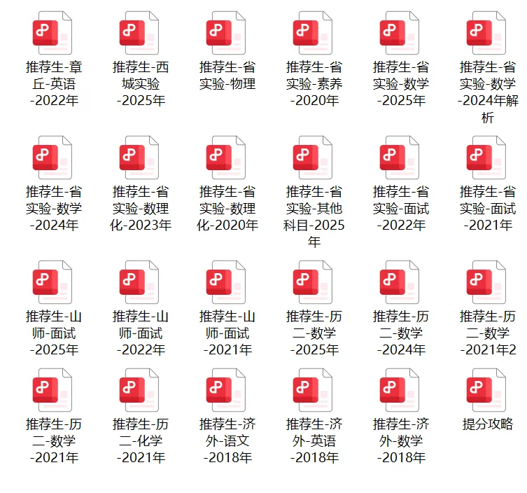 2018年~2025年济南各高中推荐生真题真题免费领取! 第3张