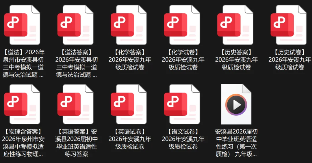 各科齐全!晋江、安溪3月中考质检试卷+答案(一模)! 第7张