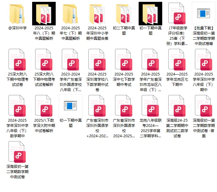 超全整理!深圳初一、初二年级下期中真题解析(含解析) 第1张
