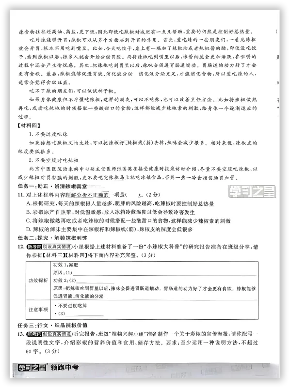 【2026】《初中语文•领跑中考模拟卷》中考(人教版),超全知识点梳理、例题解析! 第8张