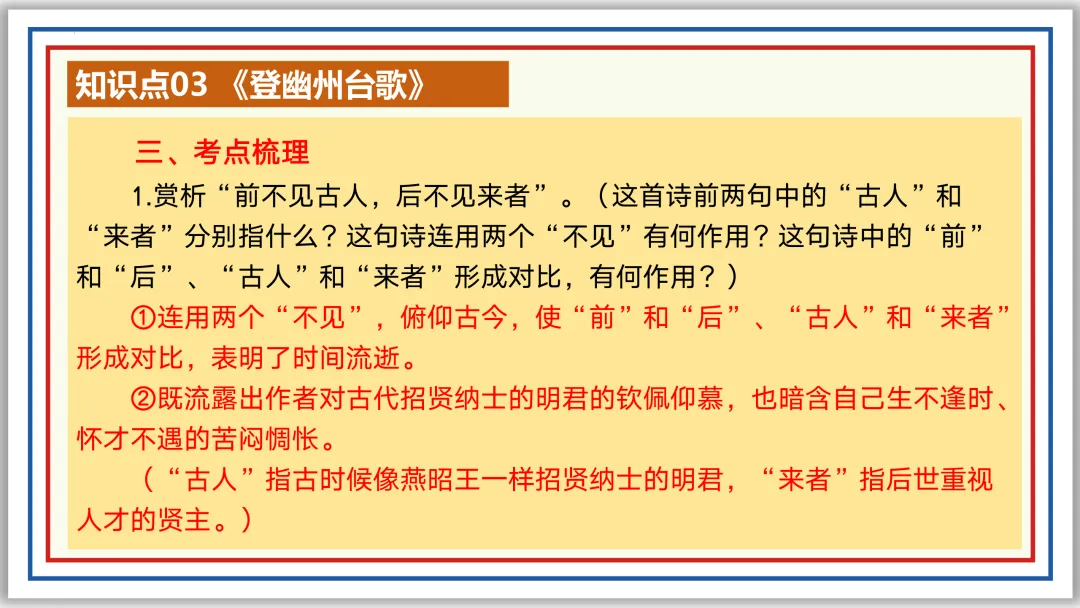 中考古诗词分主题一遍过③:咏史怀古 56张PPT 第29张