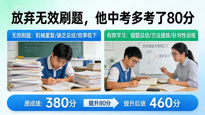 放弃无效刷题,他中考多考了80分 第1张
