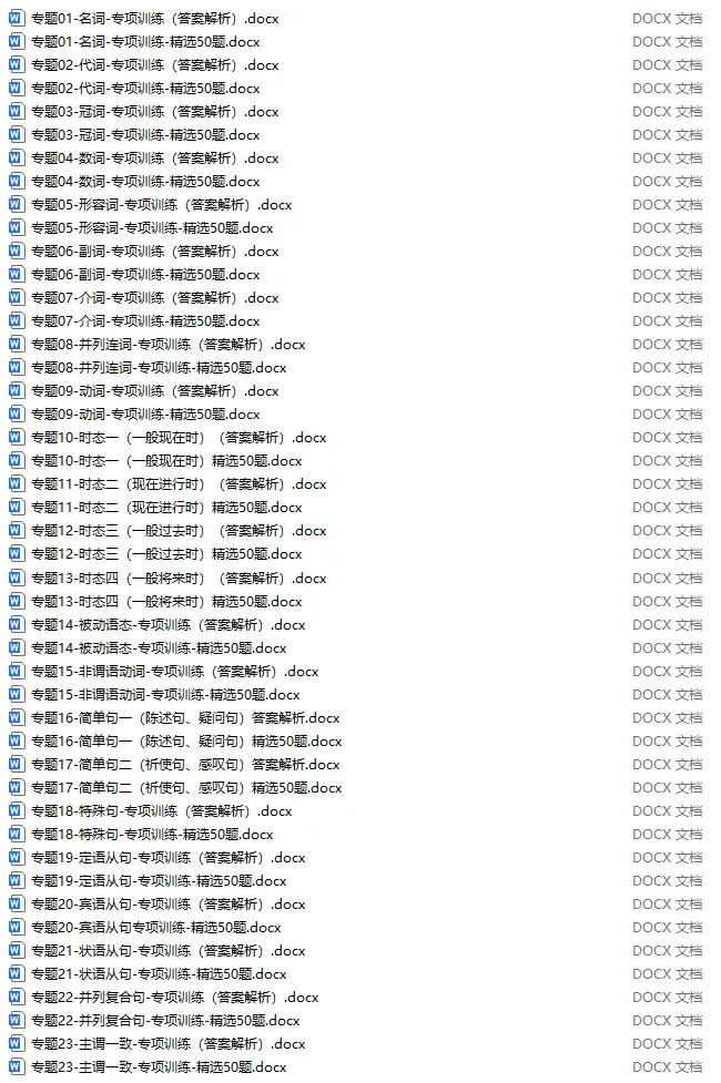 初中英语语法通关秘籍:1000道精选真题+详细解析,覆盖所有考点,免费打印助孩子快速提分! 第2张