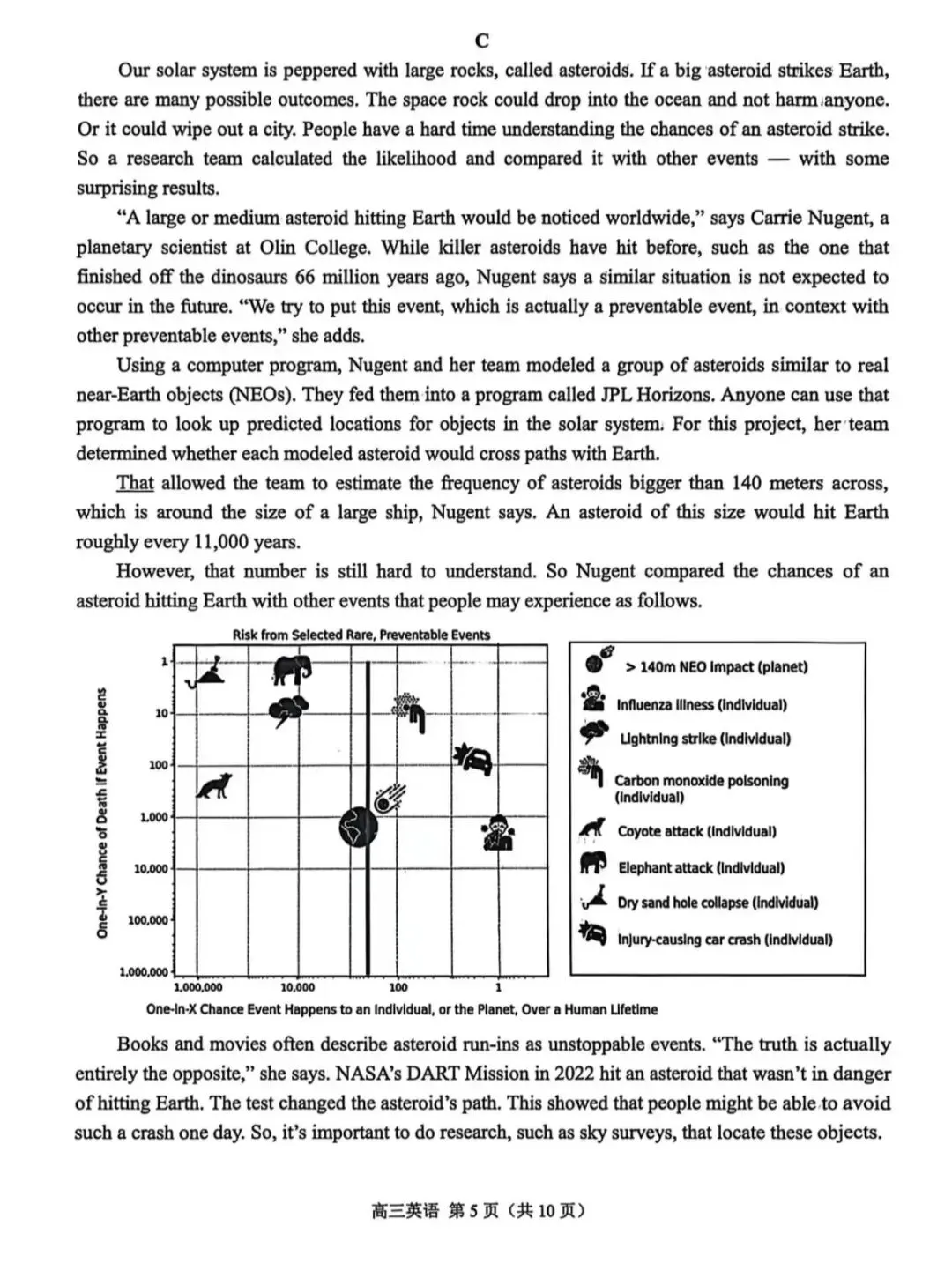 2026年南京盐城一模英语试卷和参考答案 第5张