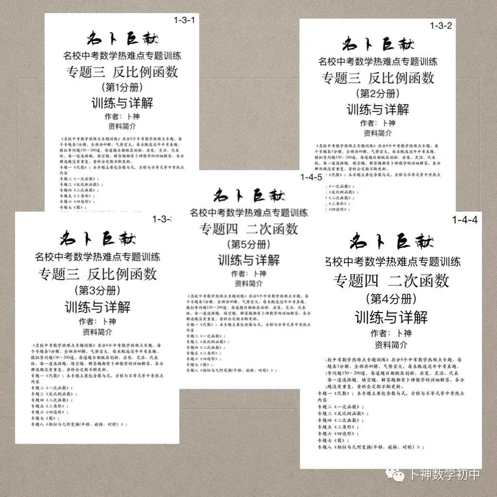 《名校中考数学热难点专题训练》更新至6分册/40本中考专题巨作/空前绝后 第73张