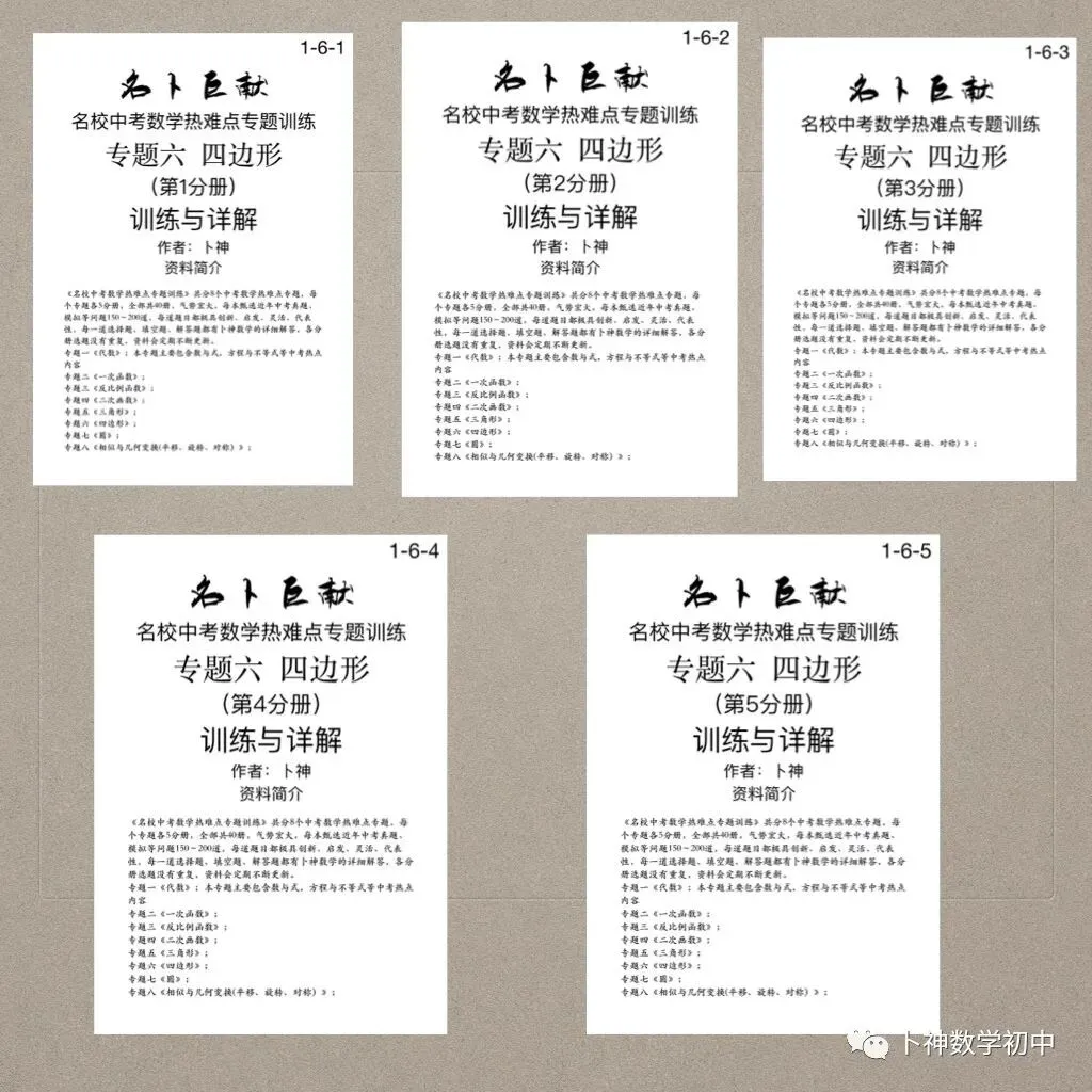 《名校中考数学热难点专题训练》更新至6分册/40本中考专题巨作/空前绝后 第75张