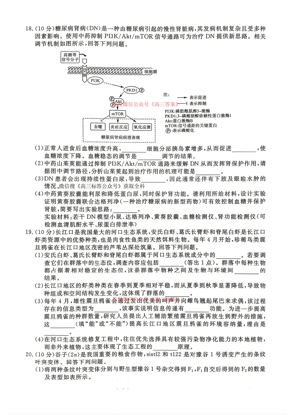 2026年普通高校招生考试仿真模拟卷三答案 第4张