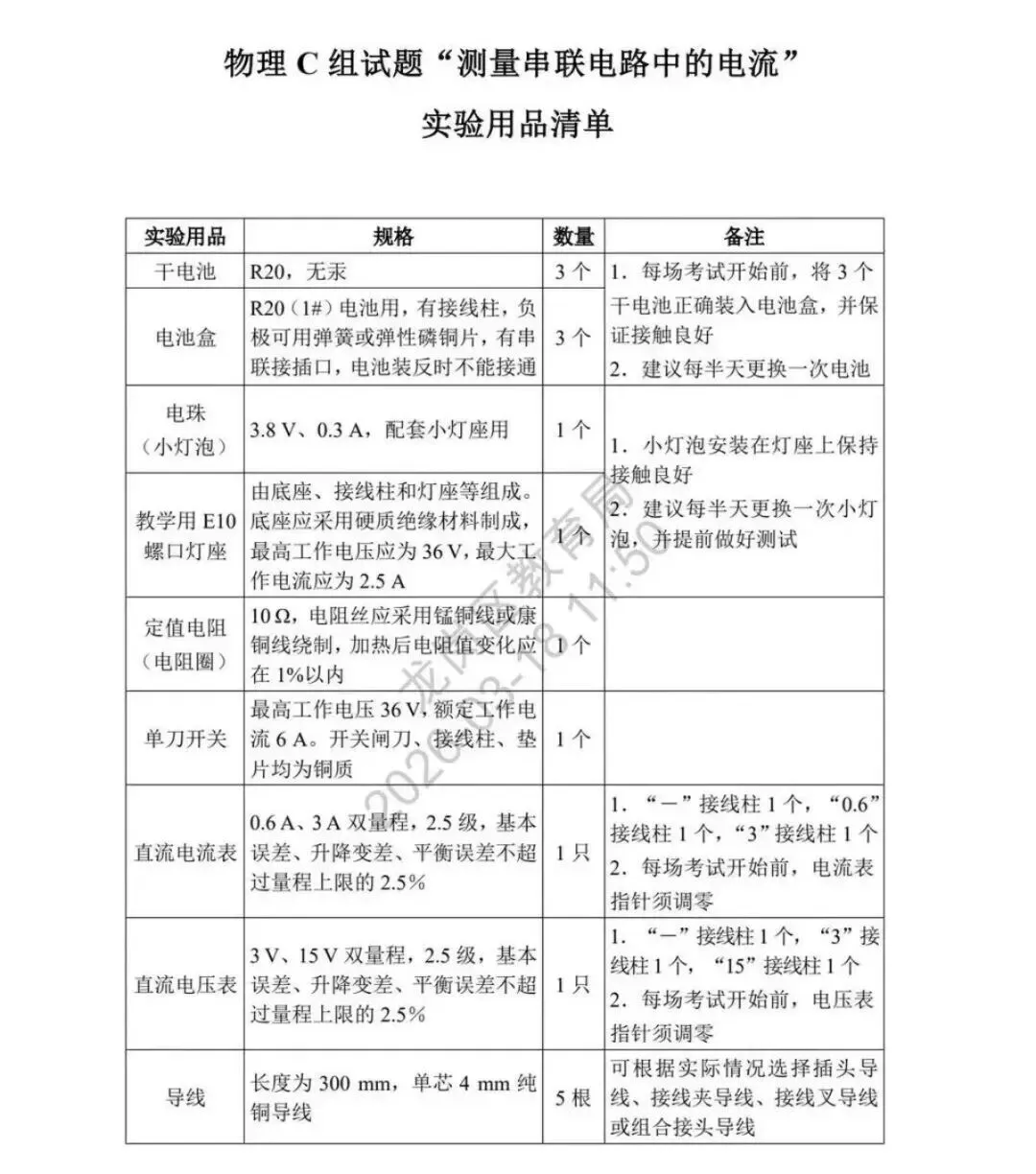 深圳初三家长必收藏!2026深圳中考理化实验操作模拟考试演示视频! 第12张 深圳初三家长必收藏!2026深圳中考理化实验操作模拟考试演示视频! 第12张