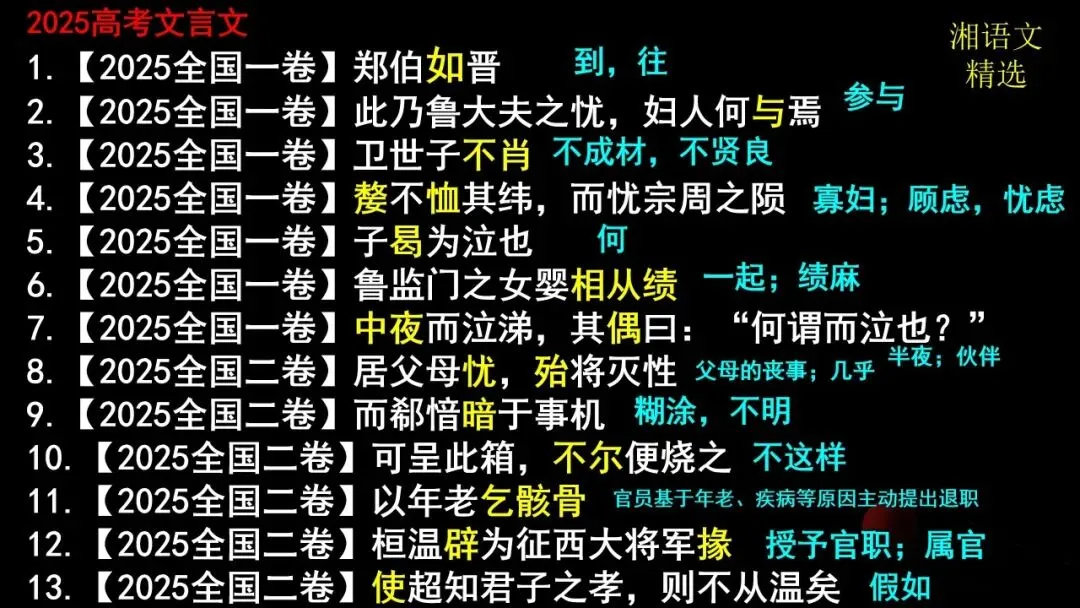 2026文言实词最后一测:12年高考真题,120个重点实词 第24张