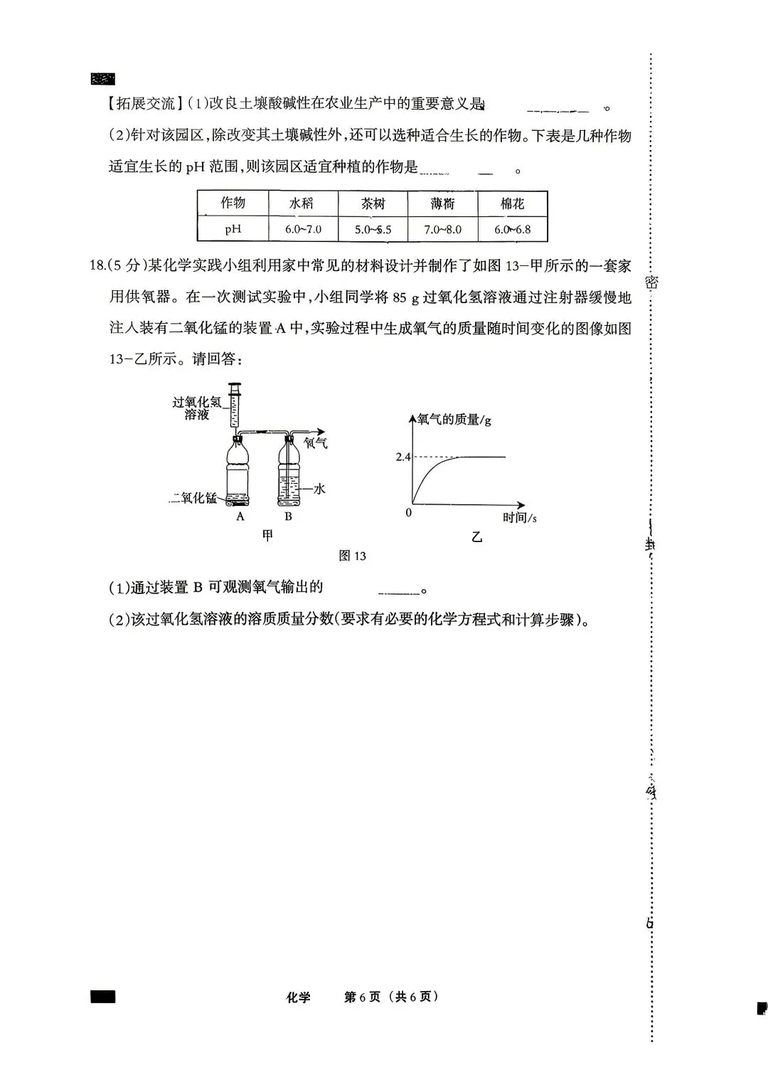 2026年03月 精英 初三化学试卷 第6张