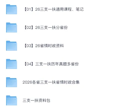 【三支一扶】26三支一扶资料合集(历年真题+多省份三支一扶资料+模拟卷) 第2张
