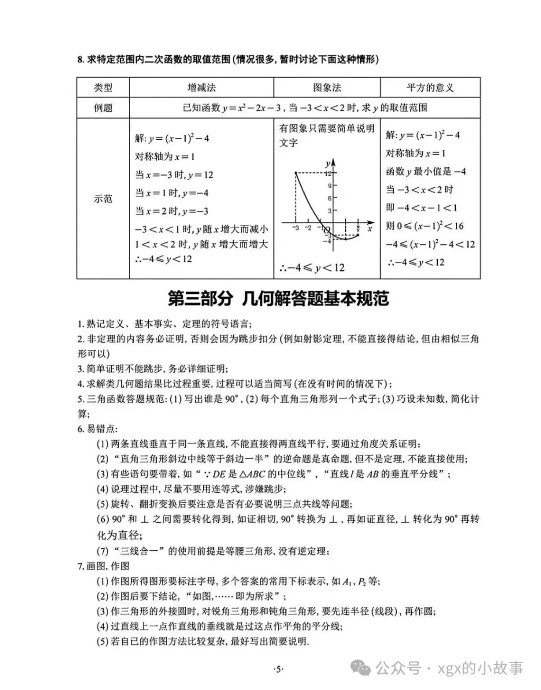 中考数学答题书写规范模版 第5张